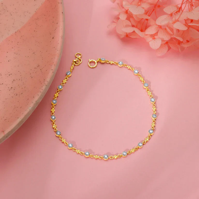 Celestial Diamond Bracelet in Luxe Gold Finish