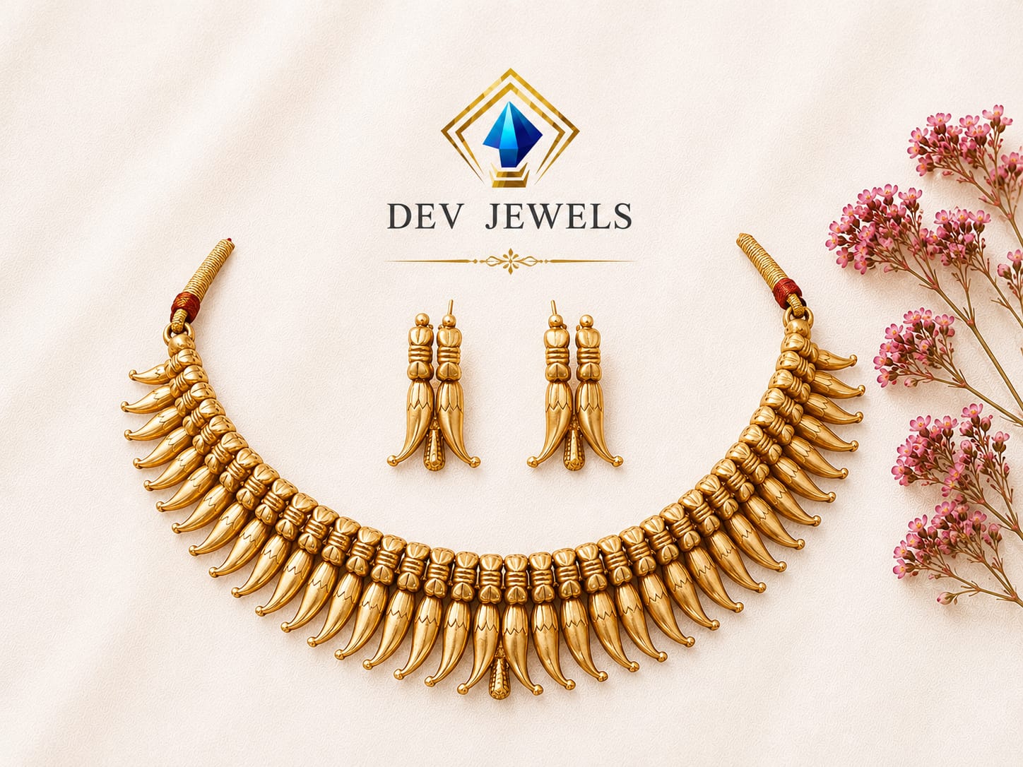 Traditional Antique Gold Katyar Set