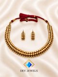 Ashtapailu Thushi choker necklace and matching earrings set