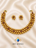 Ashtapailu Choker with Ruby Accents