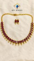 Traditional Kempu Stone Necklace