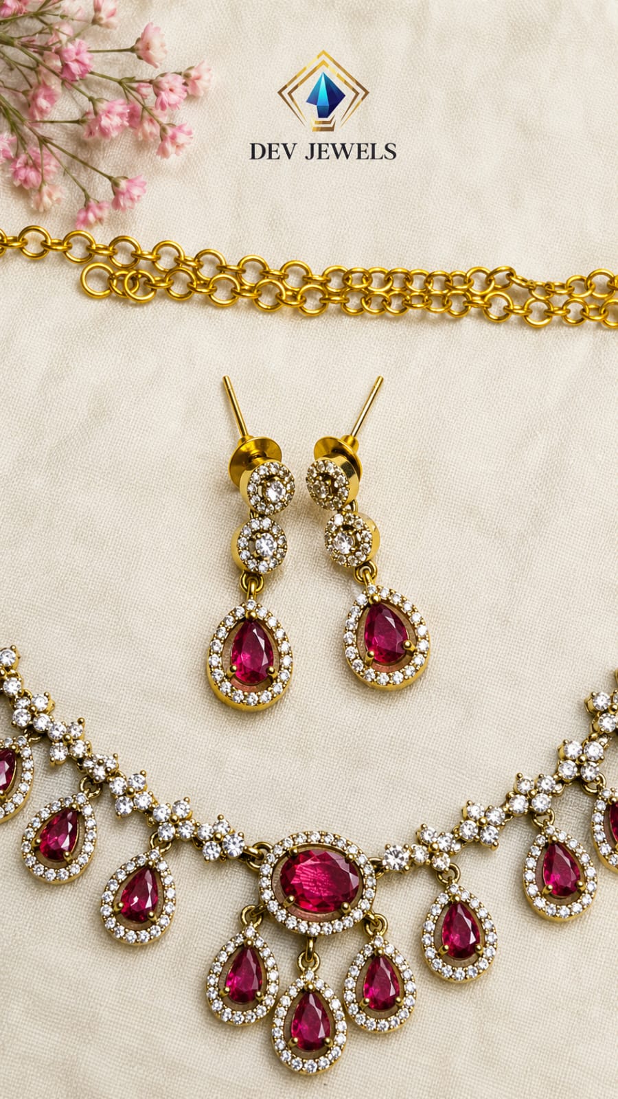 Ethnic Stone-Studded Jewelry Set
