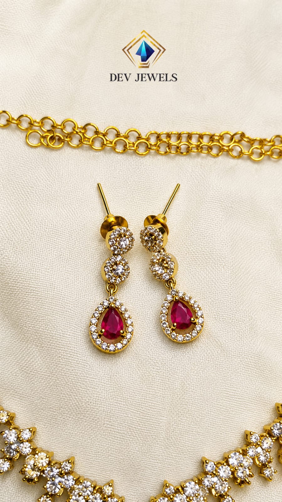 Ethnic Stone-Studded Jewelry Set