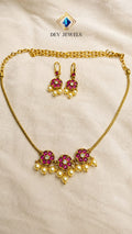 Traditional South Indian Kemp Stone Choker