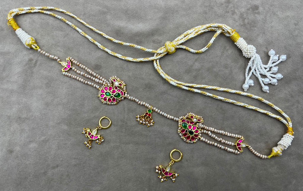 Real pearl choker with jadau Kundan