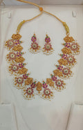 Jadau kundan necklace with earrings