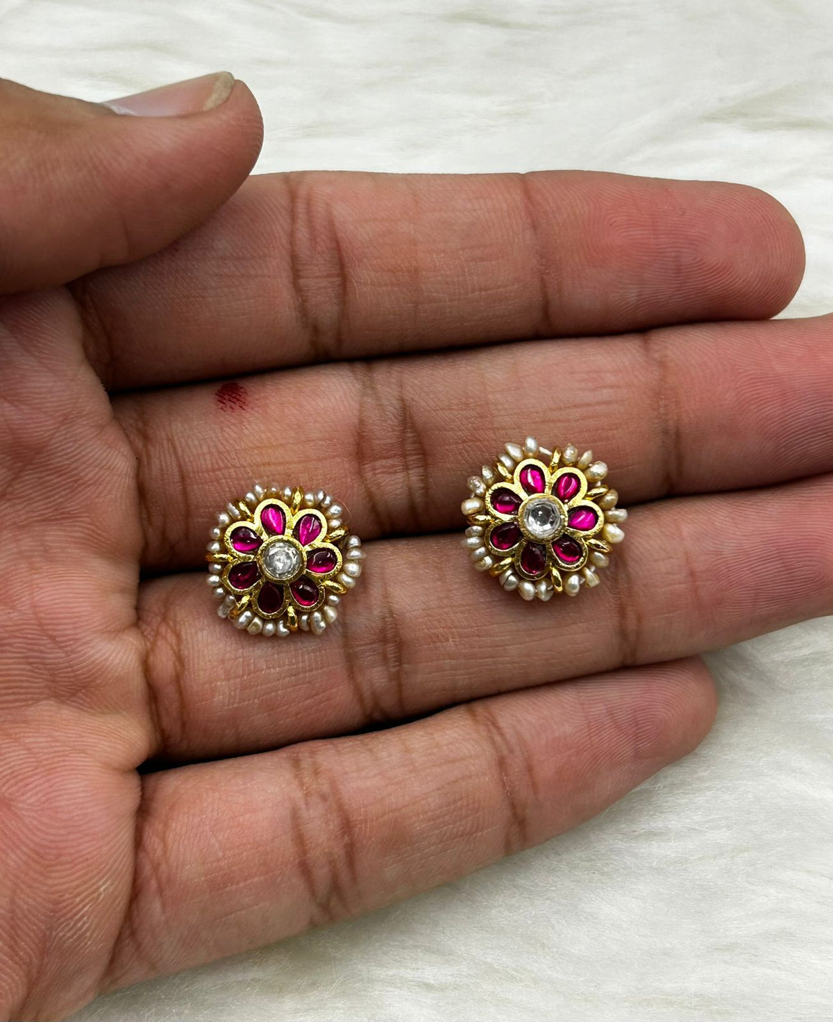 Real pearls jadau kundan necklace