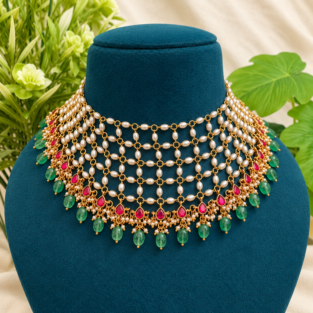 Jadau Jaal necklace